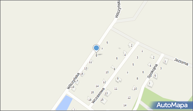 Mlecze, Wilczyńska, 9, mapa Mlecze