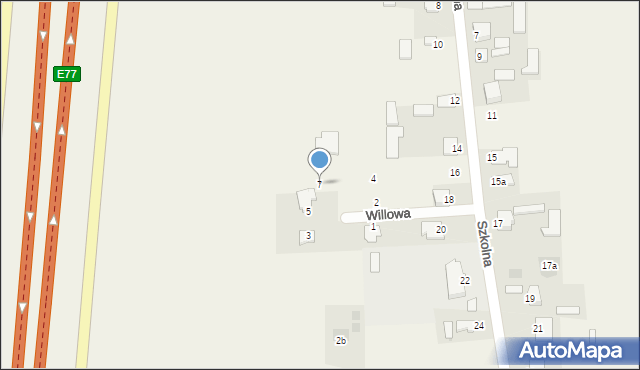 Mleczków, Willowa, 7, mapa Mleczków