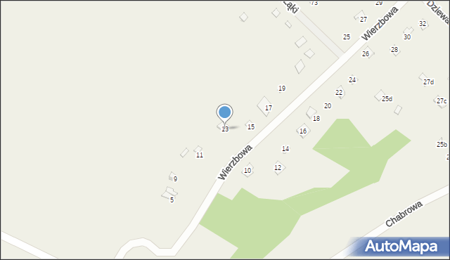 Młynarze, Wierzbowa, 13, mapa Młynarze