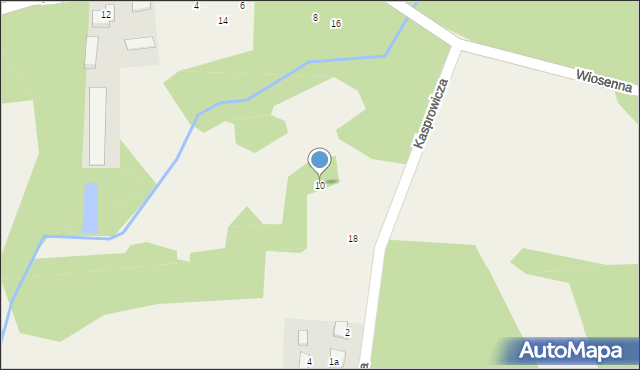 Młynek, Wiosenna, 10, mapa Młynek