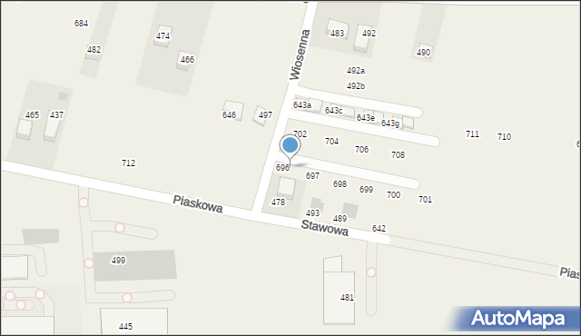 Mników, Wiosenna, 45, mapa Mników