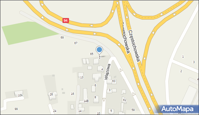 Modlnica, Wiązowa, 2, mapa Modlnica