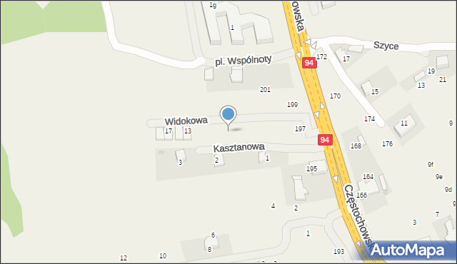 Modlnica, Widokowa, 7, mapa Modlnica