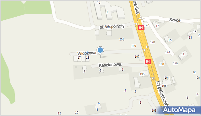 Modlnica, Widokowa, 9, mapa Modlnica