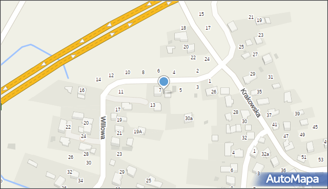 Modlniczka, Willowa, 9, mapa Modlniczka