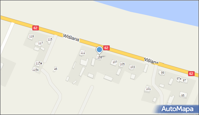 Modzerowo, Wiślana, 109, mapa Modzerowo