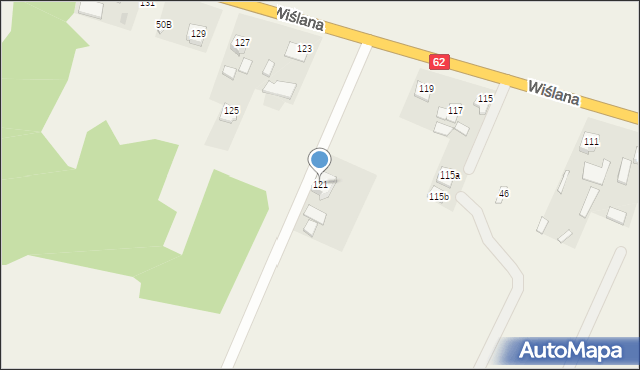 Modzerowo, Wiślana, 121, mapa Modzerowo