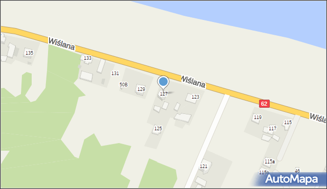 Modzerowo, Wiślana, 127, mapa Modzerowo