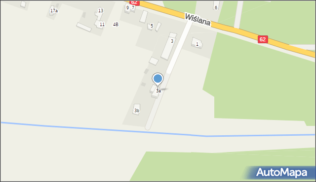 Modzerowo, Wiślana, 3a, mapa Modzerowo