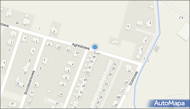 Mokronos Dolny, Wiśniowa, 67, mapa Mokronos Dolny