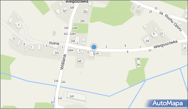 Mokrzyska, Wielgoszówka, 6, mapa Mokrzyska