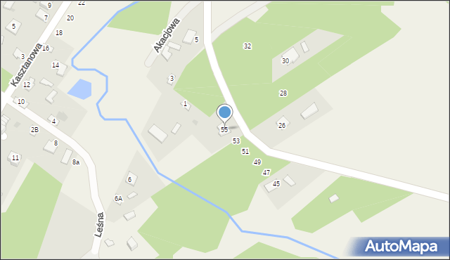 Mostówka, Wiejska, 55, mapa Mostówka