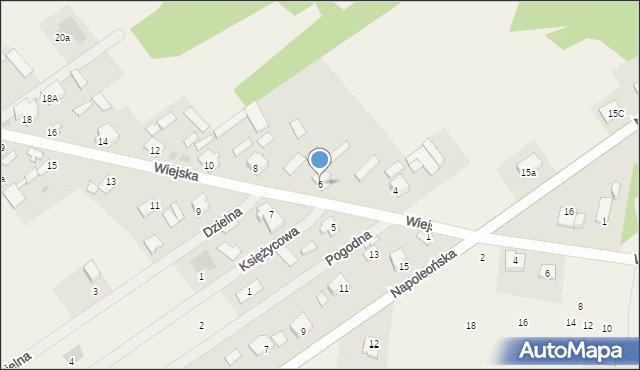 Mostówka, Wiejska, 6, mapa Mostówka