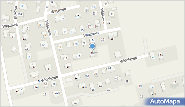 Mosty, Widokowa, 19, mapa Mosty