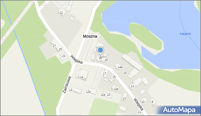 Moszna, Wiejska, 18, mapa Moszna