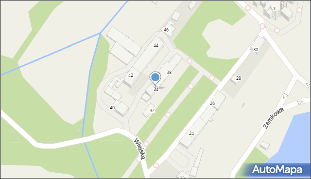 Moszna, Wiejska, 34, mapa Moszna