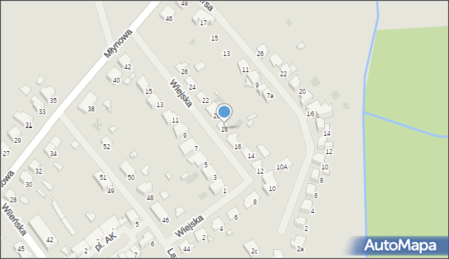 Mrągowo, Wiejska, 18, mapa Mrągowo