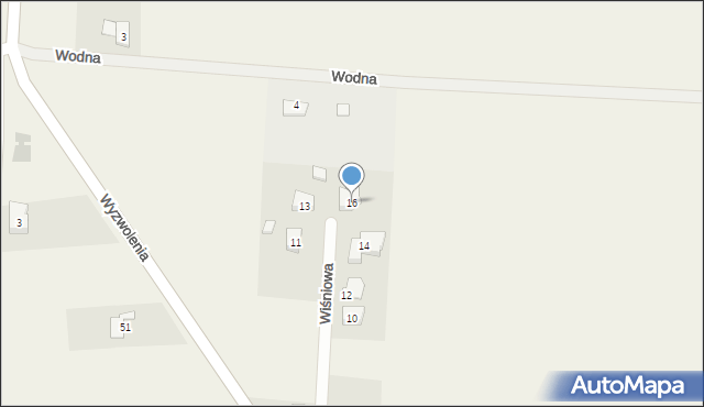 Mrozów, Wiśniowa, 16, mapa Mrozów