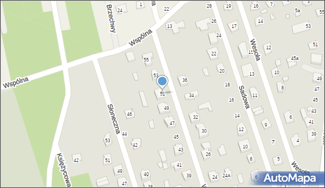 Mrozy, Willowa, 51, mapa Mrozy