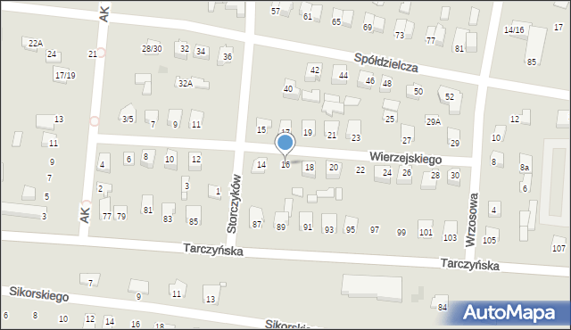 Mszczonów, Wierzejskiego Józefa, ks., 16, mapa Mszczonów