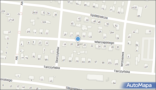 Mszczonów, Wierzejskiego Józefa, ks., 18, mapa Mszczonów