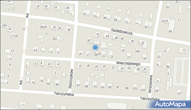 Mszczonów, Wierzejskiego Józefa, ks., 19, mapa Mszczonów