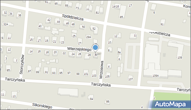 Mszczonów, Wierzejskiego Józefa, ks., 30, mapa Mszczonów