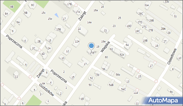 Mysiadło, Wiejska, 17A, mapa Mysiadło