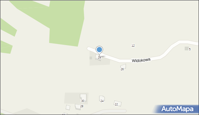 Myślachowice, Widokowa, 24, mapa Myślachowice