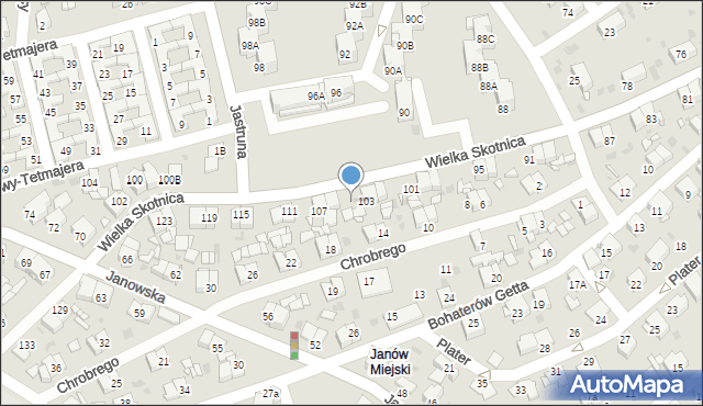 Mysłowice, Wielka Skotnica, 105, mapa Mysłowice