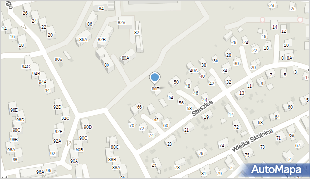 Mysłowice, Wielka Skotnica, 80E, mapa Mysłowice