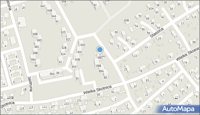 Mysłowice, Wielka Skotnica, 88C, mapa Mysłowice