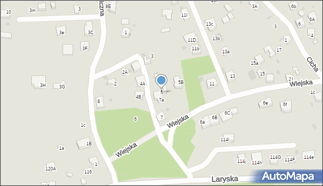 Mysłowice, Wiejska, 5, mapa Mysłowice