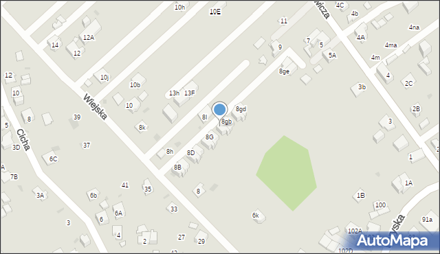 Mysłowice, Wiejska, 8ga, mapa Mysłowice