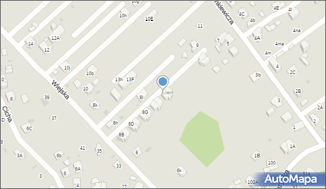 Mysłowice, Wiejska, 8gc, mapa Mysłowice
