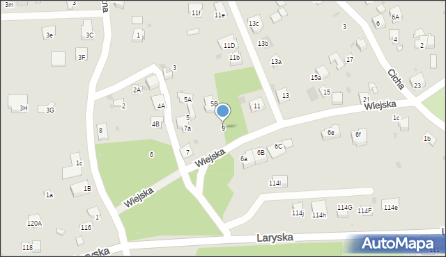 Mysłowice, Wiejska, 9, mapa Mysłowice