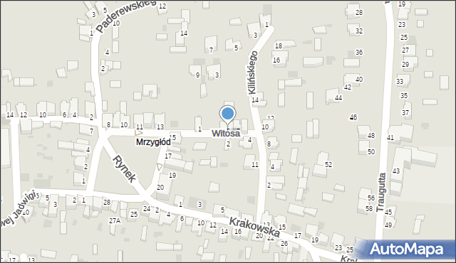 Myszków, Witosa Wincentego, 5, mapa Myszków