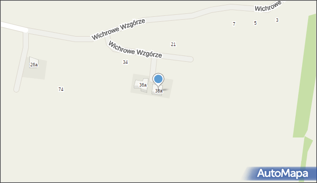 Myszkowice, Wichrowe Wzgórze, 38a, mapa Myszkowice