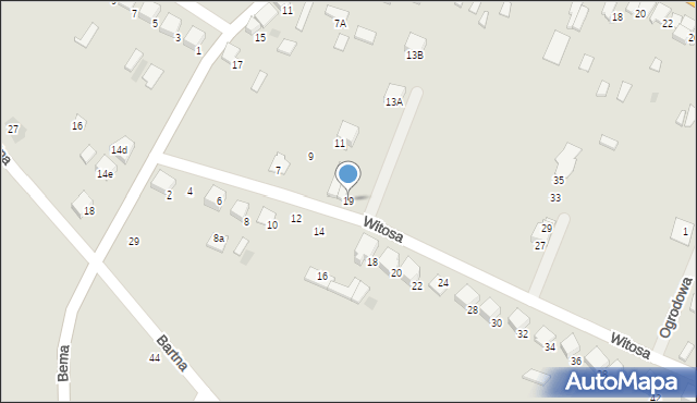 Myszyniec, Witosa Wincentego, 19, mapa Myszyniec