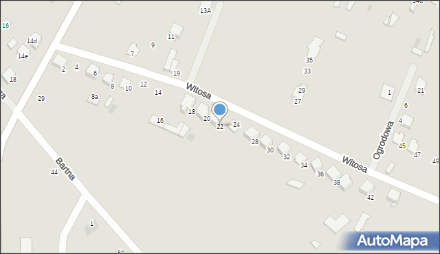 Myszyniec, Witosa Wincentego, 22, mapa Myszyniec