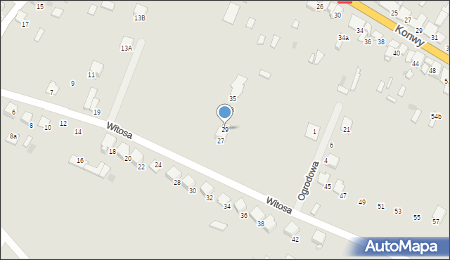 Myszyniec, Witosa Wincentego, 29, mapa Myszyniec