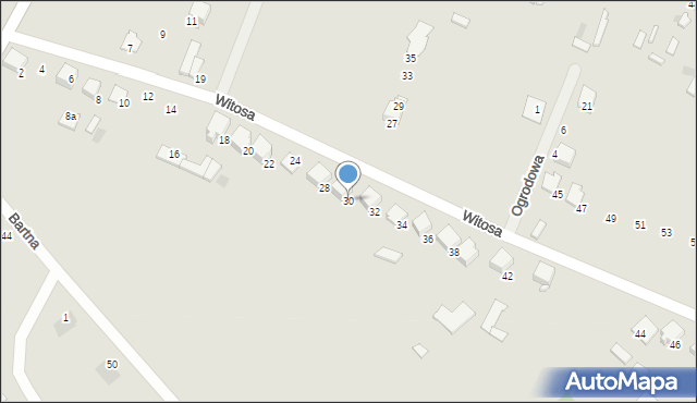 Myszyniec, Witosa Wincentego, 30, mapa Myszyniec