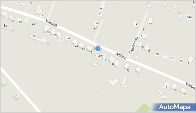 Myszyniec, Witosa Wincentego, 34, mapa Myszyniec