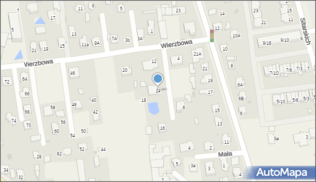 Nadarzyn, Wierzbowa, 14, mapa Nadarzyn