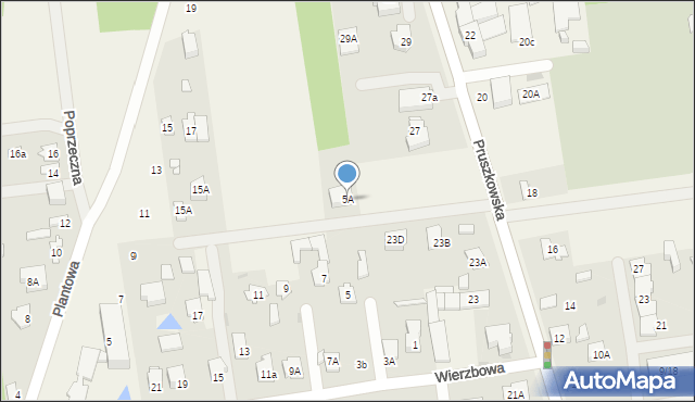 Nadarzyn, Wierzbowa, 5A, mapa Nadarzyn