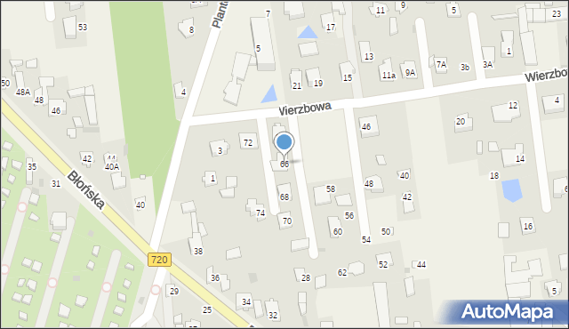 Nadarzyn, Wierzbowa, 66, mapa Nadarzyn