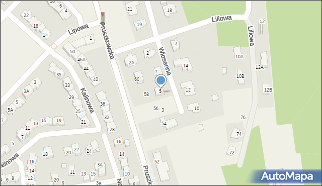 Nadarzyn, Wiosenna, 9, mapa Nadarzyn