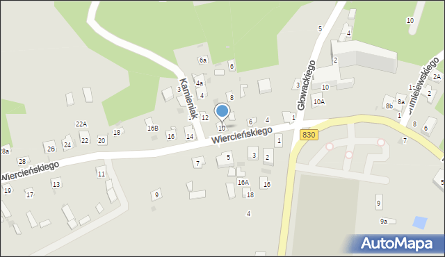 Nałęczów, Wiercieńskiego Henryka, 10, mapa Nałęczów