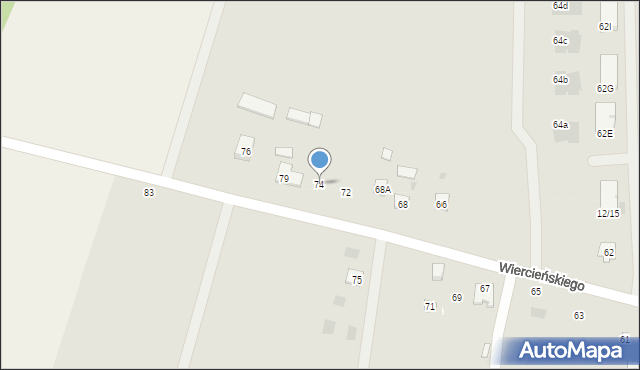 Nałęczów, Wiercieńskiego Henryka, 74, mapa Nałęczów
