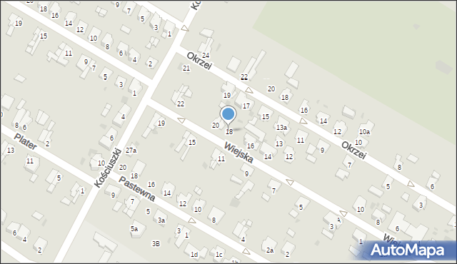 Namysłów, Wiejska, 18, mapa Namysłów